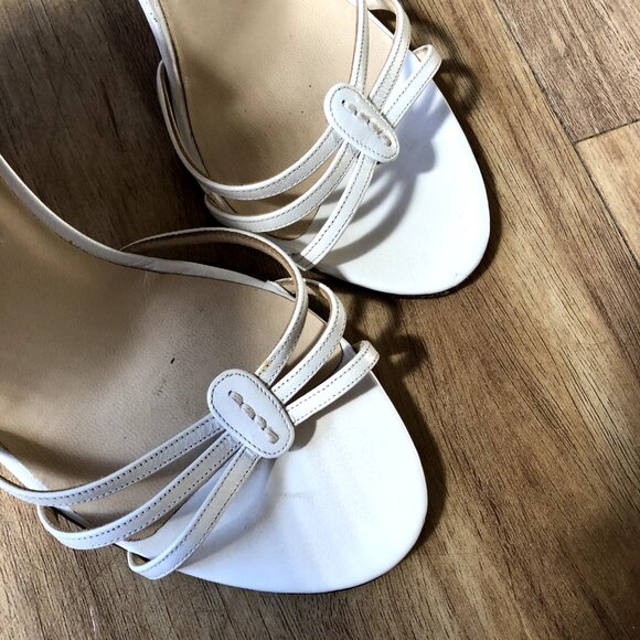 Jimmy Choo Sling Back Heels White/Cream - Picture 2 of 6